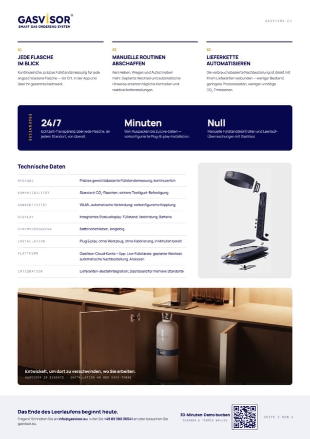 GasVisor Produktdatenblatt, Seite 2